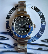 Load image into Gallery viewer, JP Black & blue ceramic bezel automatic watch