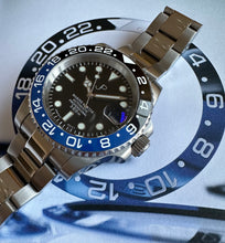 Load image into Gallery viewer, JP Black &amp; blue ceramic bezel automatic watch
