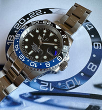 Load image into Gallery viewer, JP Black & blue ceramic bezel automatic watch