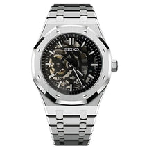 Load image into Gallery viewer, Custom seiko ap automatic mod watch oak skeleton dial