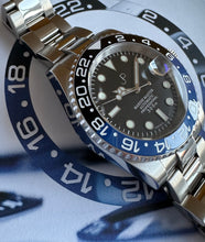 Load image into Gallery viewer, JP Black & blue ceramic bezel automatic watch
