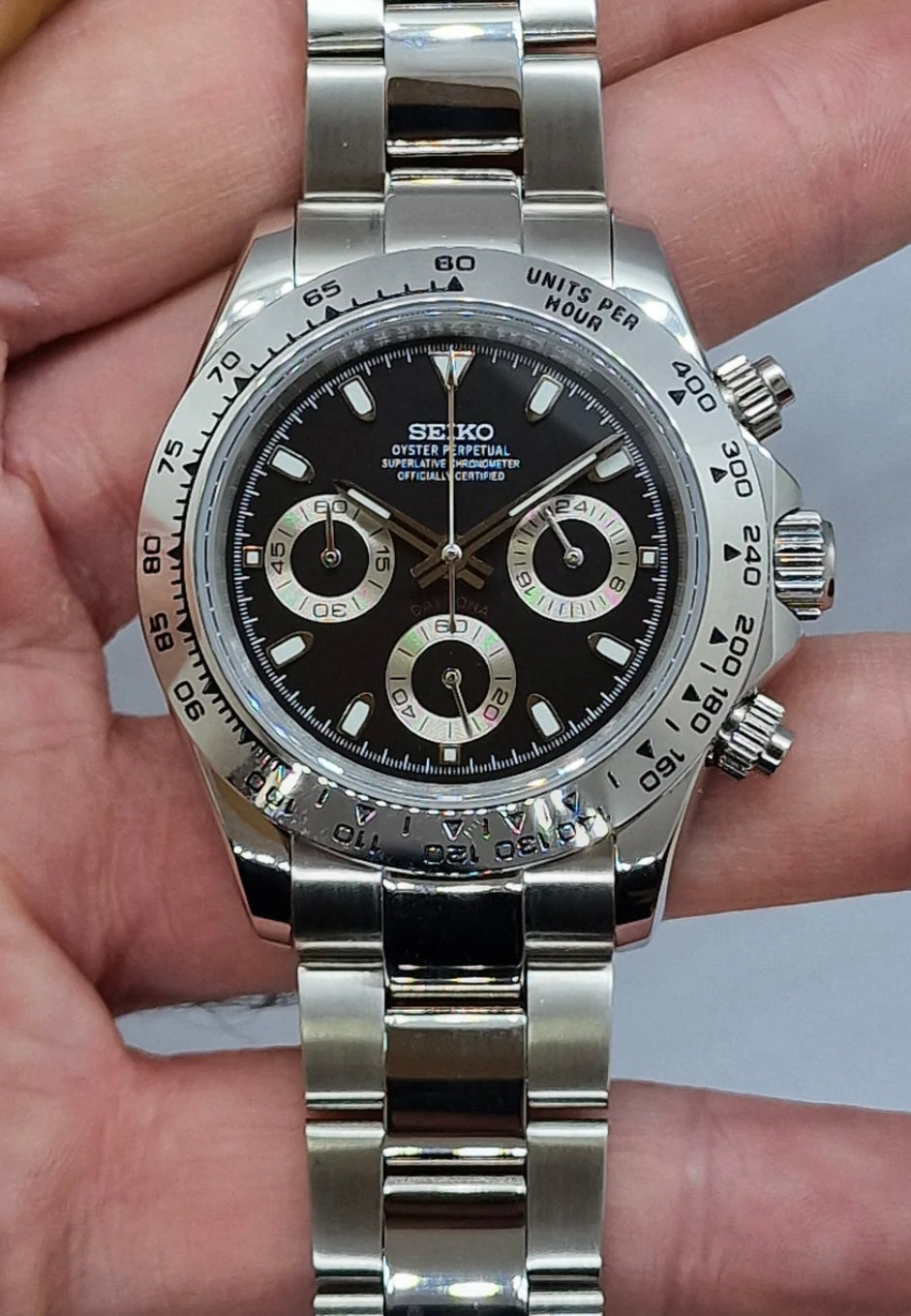 seiko vk63 steel daytona mod – Lovetomodwatches