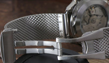 Load image into Gallery viewer, Black ceramic seiko no time to die on mesh