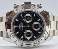 Load image into Gallery viewer, seiko vk63 steel daytona mod