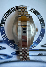 Load image into Gallery viewer, JP Black & blue ceramic bezel watch on a jubilee bracalet