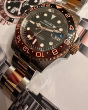 Load image into Gallery viewer, Seiko Rootbeer GMT ceramc bezel (4r36 gmt movement)