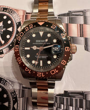Load image into Gallery viewer, (Build balance for Steve) Seiko mod rootbeer gmt 2 (4r36 gmt movement) custom dial
