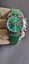 Load image into Gallery viewer, Green vs daytona ceramic custom seiko vk63 daytona mod watch