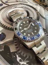 Load image into Gallery viewer, The Ceramic Black and blue bezel watch

