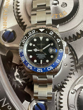 Load image into Gallery viewer, The Ceramic Black and blue bezel watch