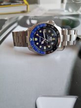 Load image into Gallery viewer, Seiko skx mod the black & blue bezel vs deepsea