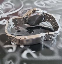 Load image into Gallery viewer, Black ceramic seiko mod seamaster black wave dial master of the sea