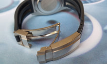 Load image into Gallery viewer, Black ceramic daytona seiko mod watch on oysterflex