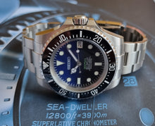 Load image into Gallery viewer, Seiko mod watch, jc limited edition deepsea! Blue to black, STUNNING!
