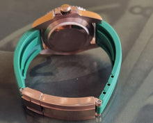 Load image into Gallery viewer, Seiko mod watch Rose Green vs yachtmaster, one off build!