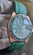 Load image into Gallery viewer, Seiko mod watch Rose Green vs yachtmaster, one off build!