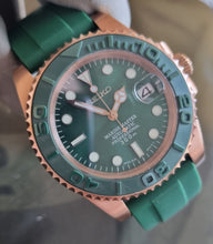 Load image into Gallery viewer, Seiko mod watch Rose Green vs yachtmaster, one off build!