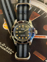 Load image into Gallery viewer, vintage style driver black aluminium bezel seiko nh35 automatic movement watch on nato
