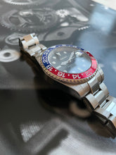 Load image into Gallery viewer, Blue and red bezel custom built watch