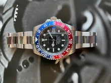 Load image into Gallery viewer, Blue and red bezel custom built watch
