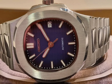 Load image into Gallery viewer, Seiko mod watch nautilus blue dial