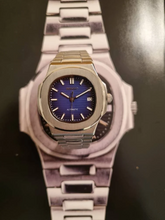Load image into Gallery viewer, Seiko mod watch nautilus blue dial
