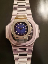Load image into Gallery viewer, Seiko mod watch nautilus blue dial