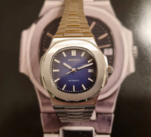 Load image into Gallery viewer, Seiko mod watch nautilus blue dial