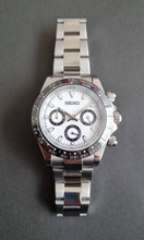 Load image into Gallery viewer, Black white ceramic seiko Panda daytona mod watch