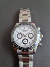 Load image into Gallery viewer, Black white ceramic seiko Panda daytona mod watch