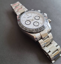 Load image into Gallery viewer, Black white ceramic seiko Panda daytona mod watch