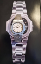 Load image into Gallery viewer, Seiko mod watch nautilus white dial