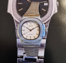 Load image into Gallery viewer, Seiko mod watch nautilus white dial
