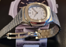 Load image into Gallery viewer, Seiko mod watch nautilus white dial