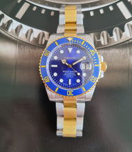 Load image into Gallery viewer, Bluesy two tone automatic watch
