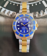 Load image into Gallery viewer, Bluesy two tone automatic watch
