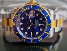 Load image into Gallery viewer, Bluesy two tone automatic watch
