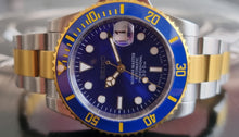 Load image into Gallery viewer, Bluesy two tone automatic watch
