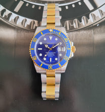 Load image into Gallery viewer, Bluesy two tone automatic watch
