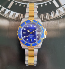 Load image into Gallery viewer, Bluesy two tone automatic watch
