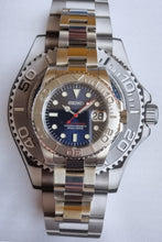 Load image into Gallery viewer, Seiko mod steel yacthmaster blue build, blue lume
