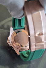 Load image into Gallery viewer, Seiko mod watch Rose Green vs yachtmaster, one off build!
