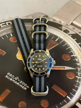 Load image into Gallery viewer, vintage style driver black aluminium bezel seiko nh35 automatic movement watch on nato
